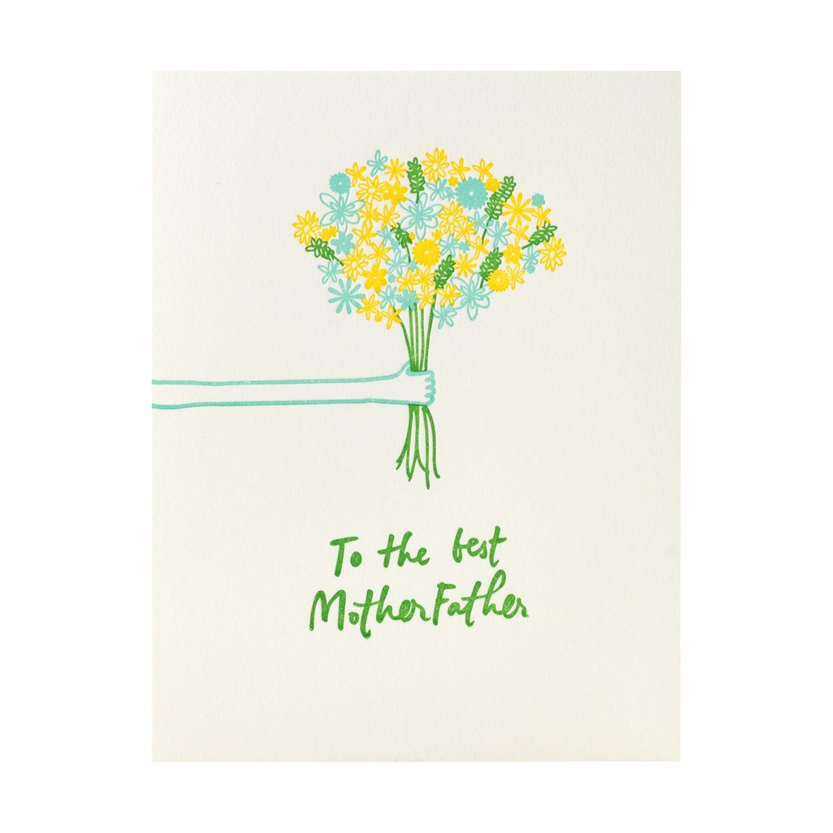 To the Best MotherFather Letterpress Card