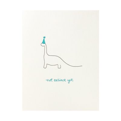Not Extinct Yet Letterpress Card