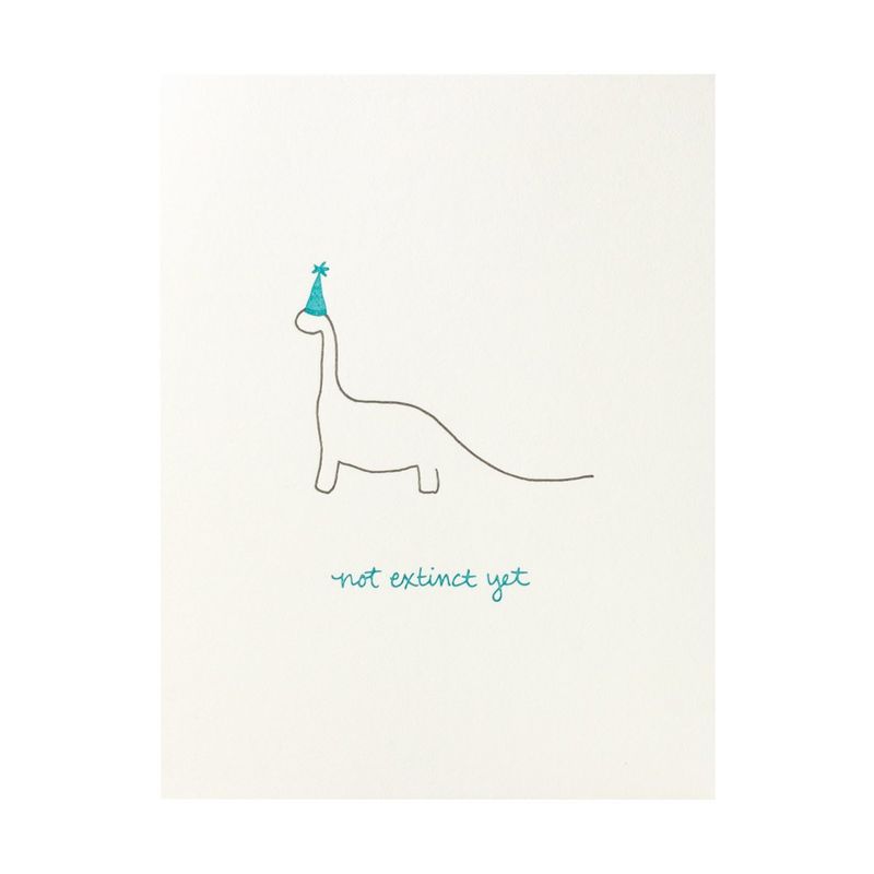 Not Extinct Yet Letterpress Card