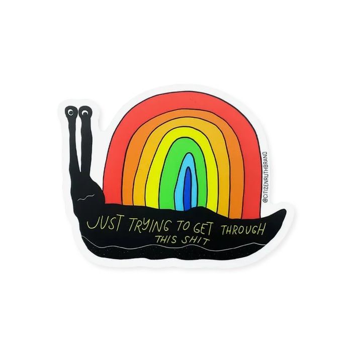 Just trying To Get Through Sticker