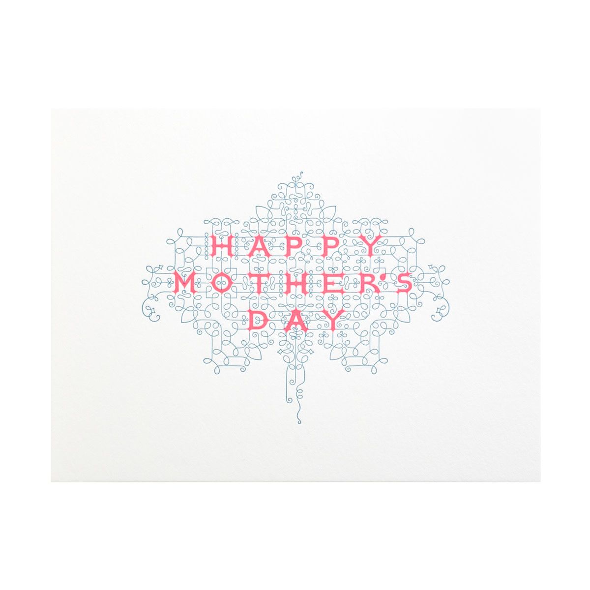 Mother&#39;s Day Flourish Letterpress Card