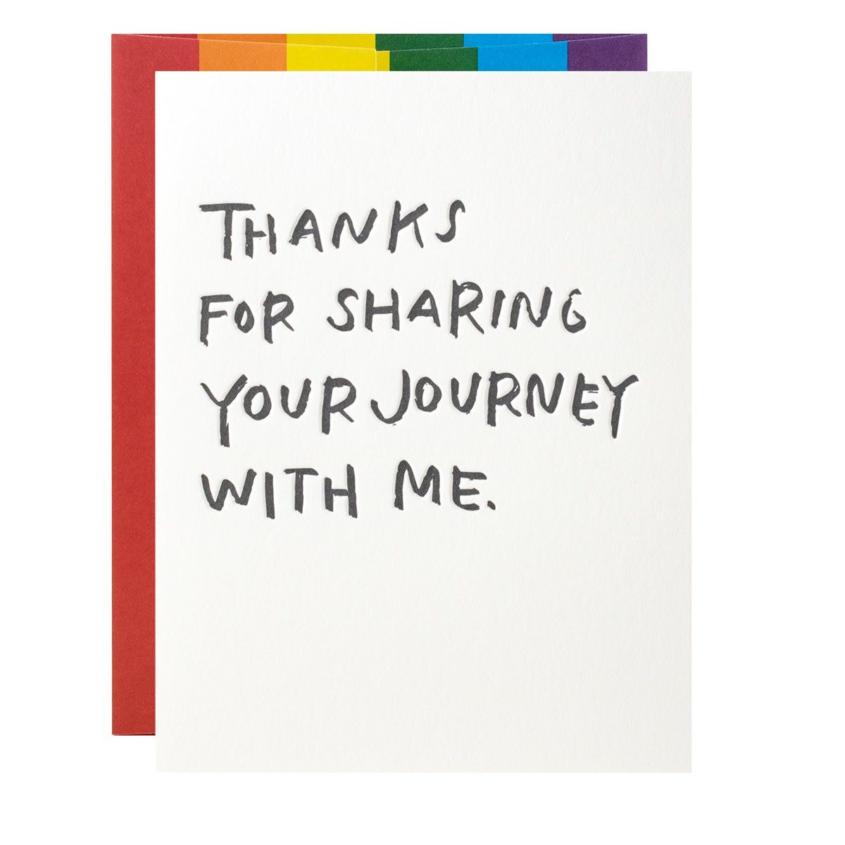 Sharing Your Journey Pride Letterpress Card