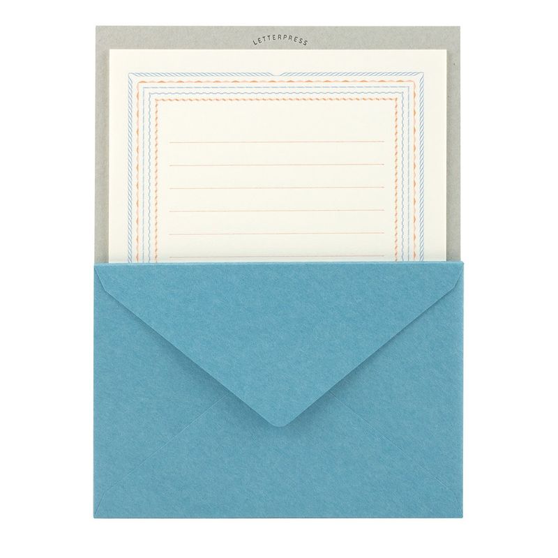 Midori MD Letter Set 463 Letterpress Frame - Blue