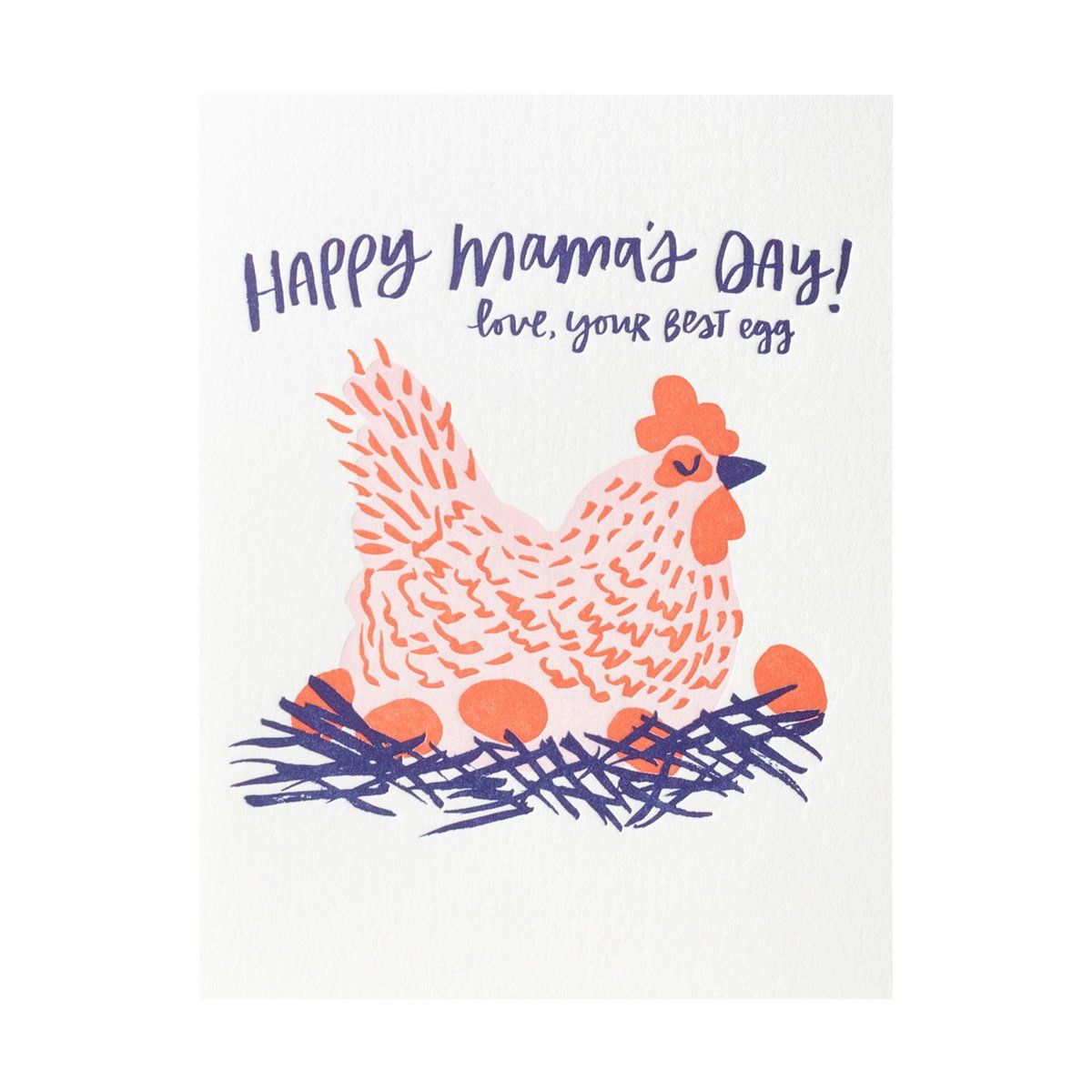 Mom Best Egg Letterpress Card