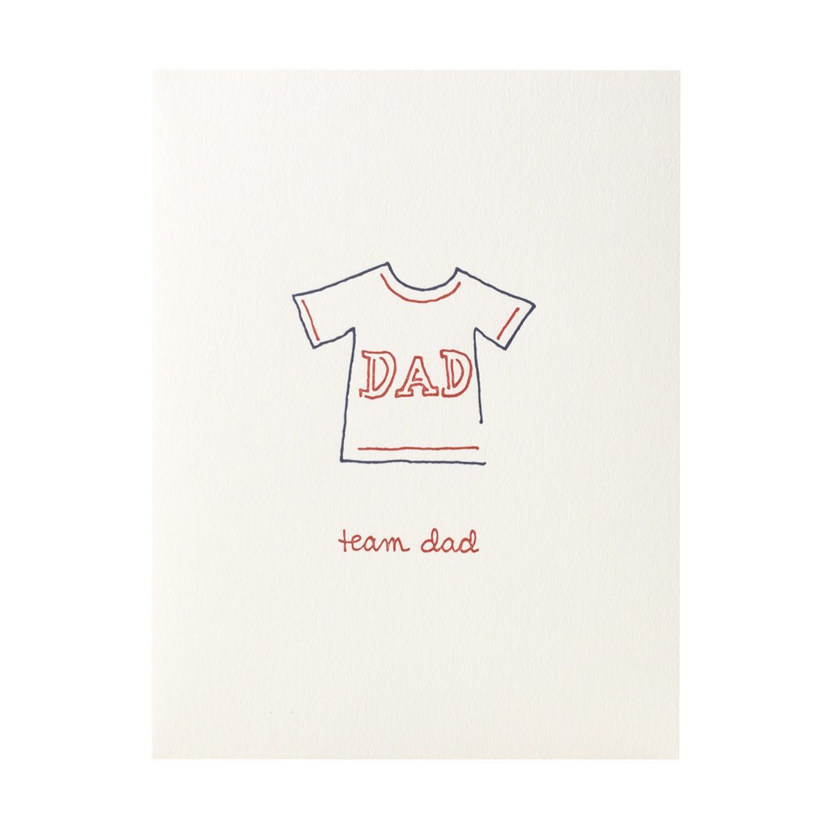 Team Dad Letterpress Card