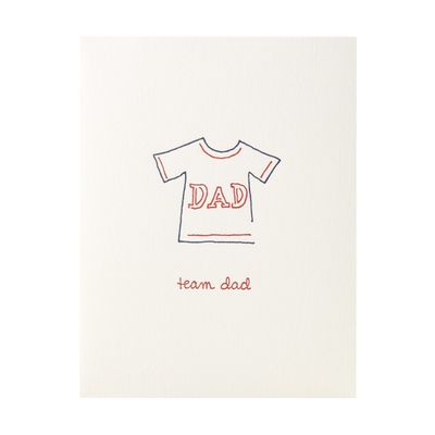 Team Dad Letterpress Card