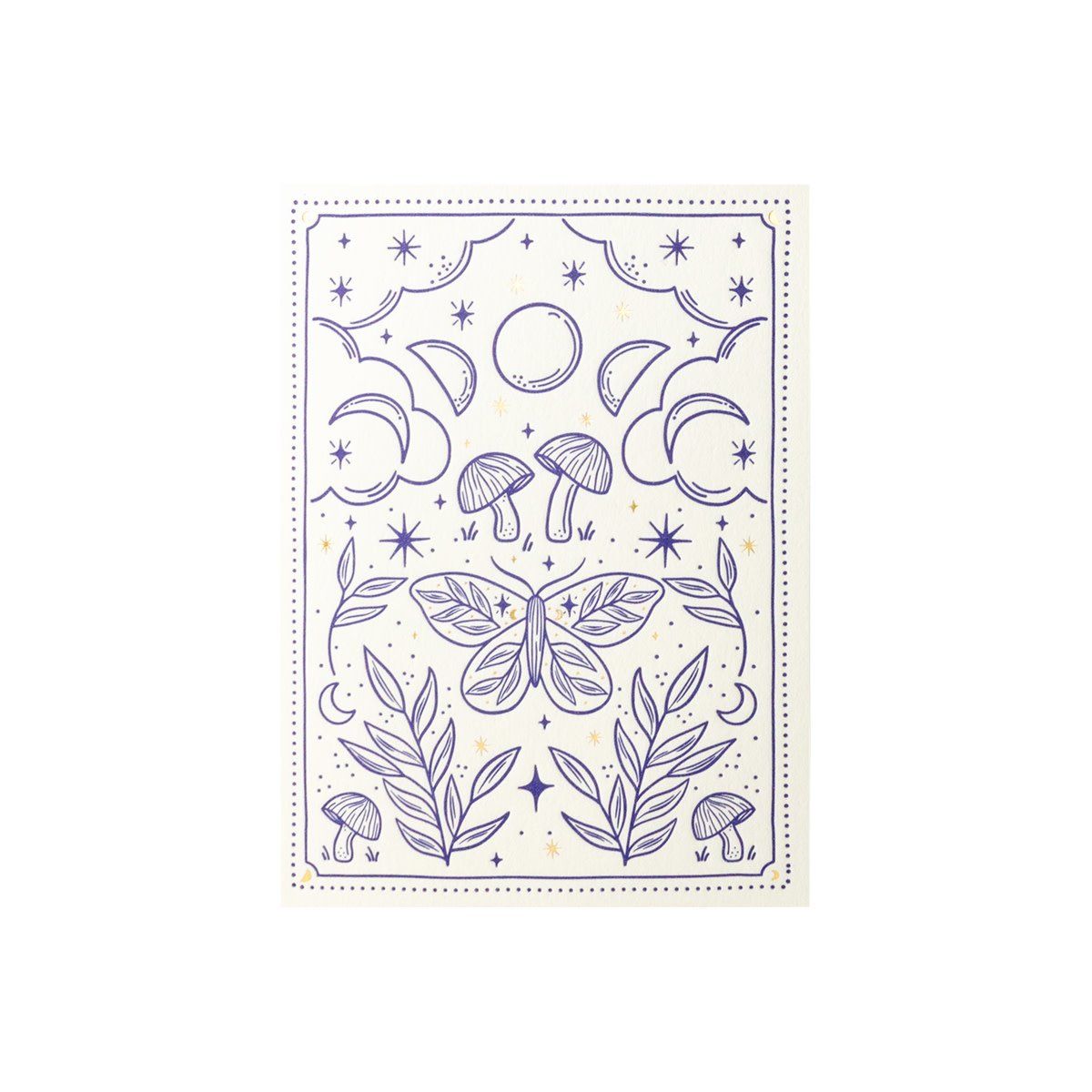 Moon Gaze Tile Letterpress Cards Box of 6