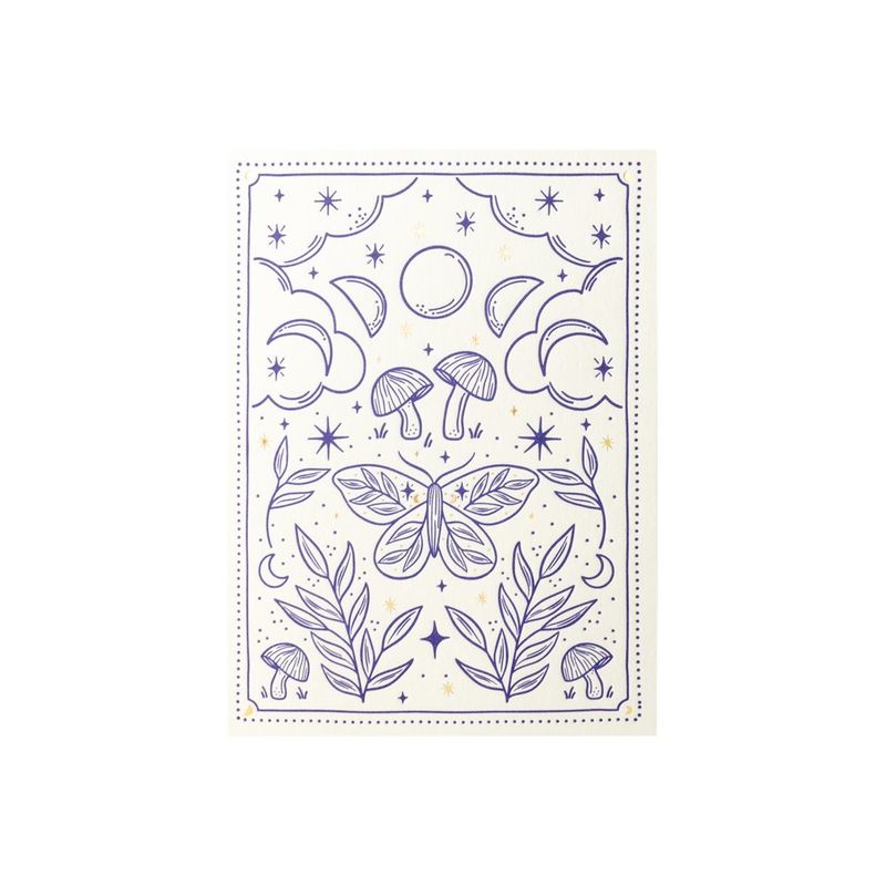 Moon Gaze Tile Letterpress Cards Box of 6