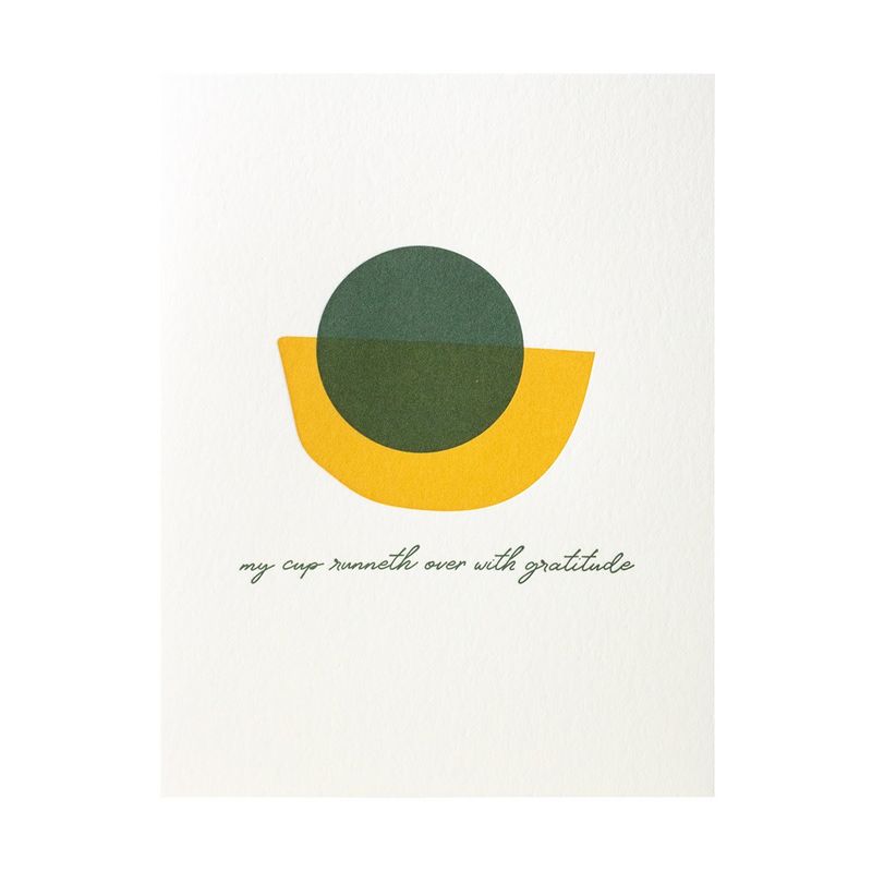 Cup Thank You Letterpress Card