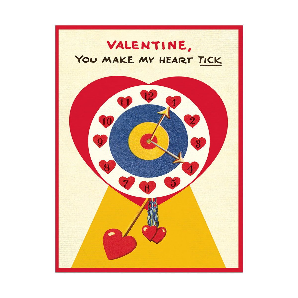 Valentine Clock Greeting Card