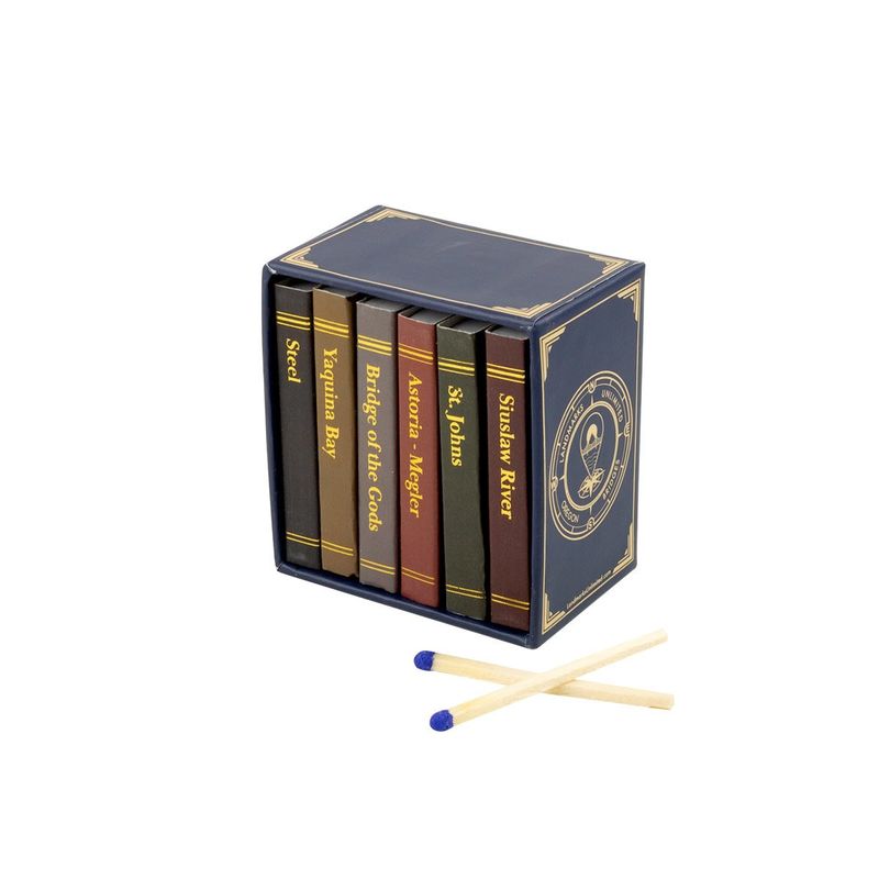 Oregon Bridges Matchbook Collection Blue