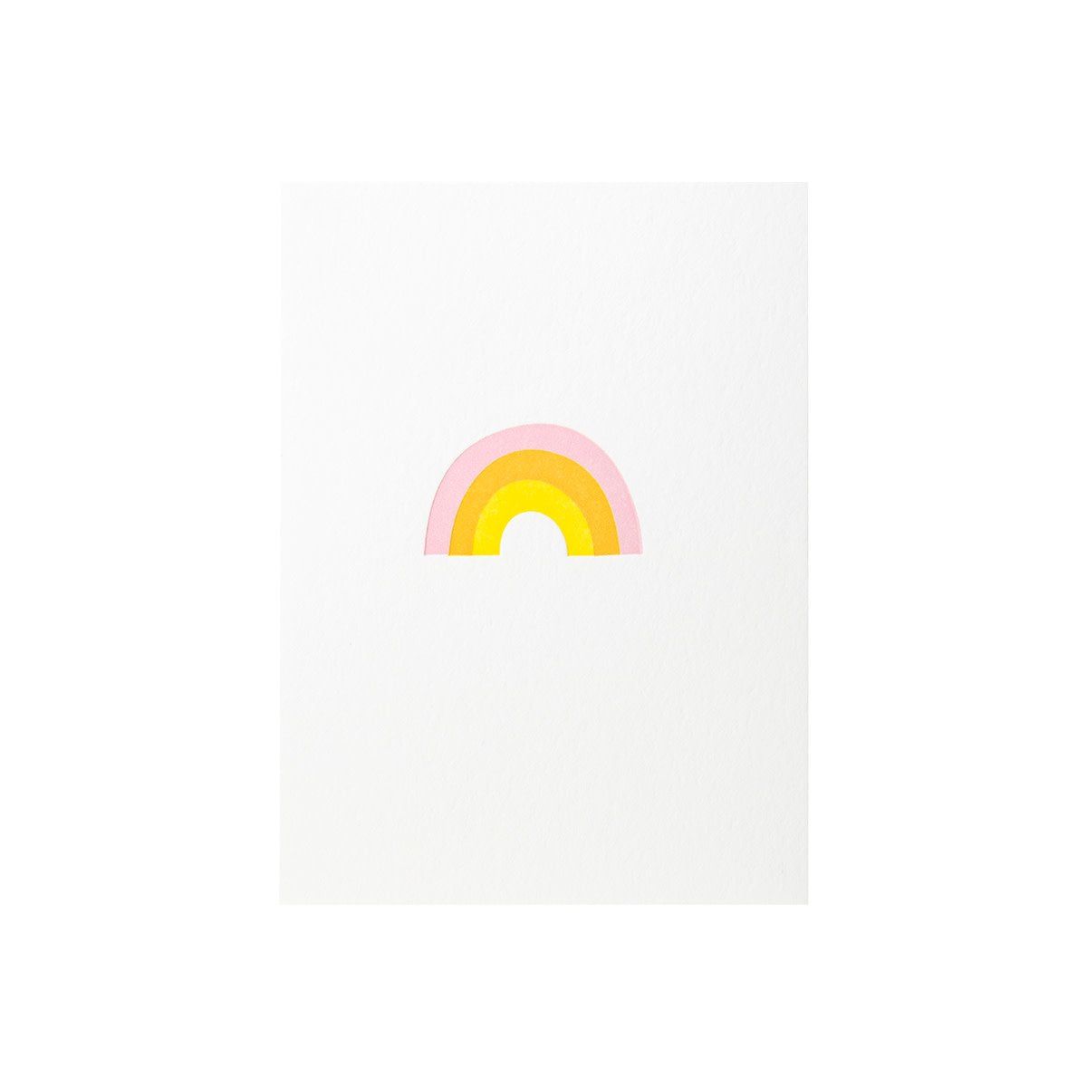 Rainbow Letterpress - Pink/Orange/Yellow