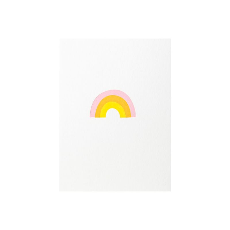 Rainbow Letterpress - Pink/Orange/Yellow