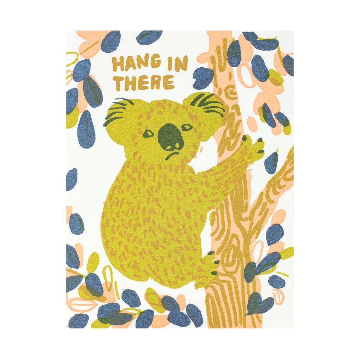 Hang in There Koala Letterpress Card