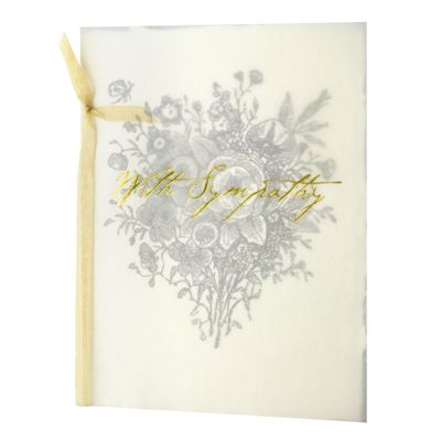 With Sympathy Bouquet Antiquities Letterpress Card