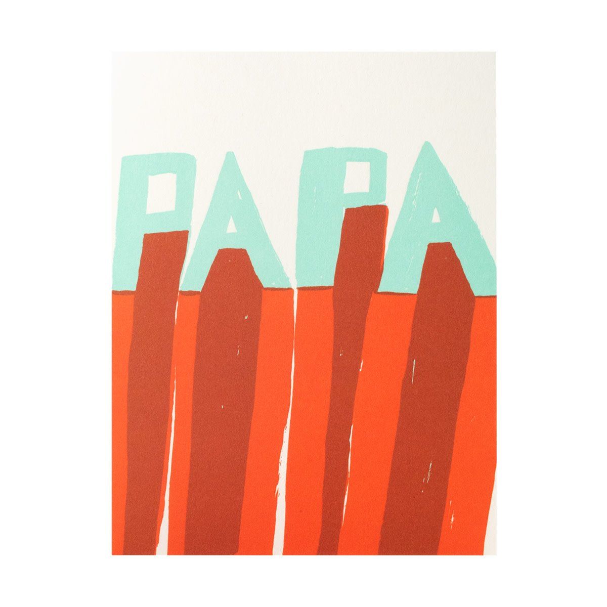 Papa Letterpress Card