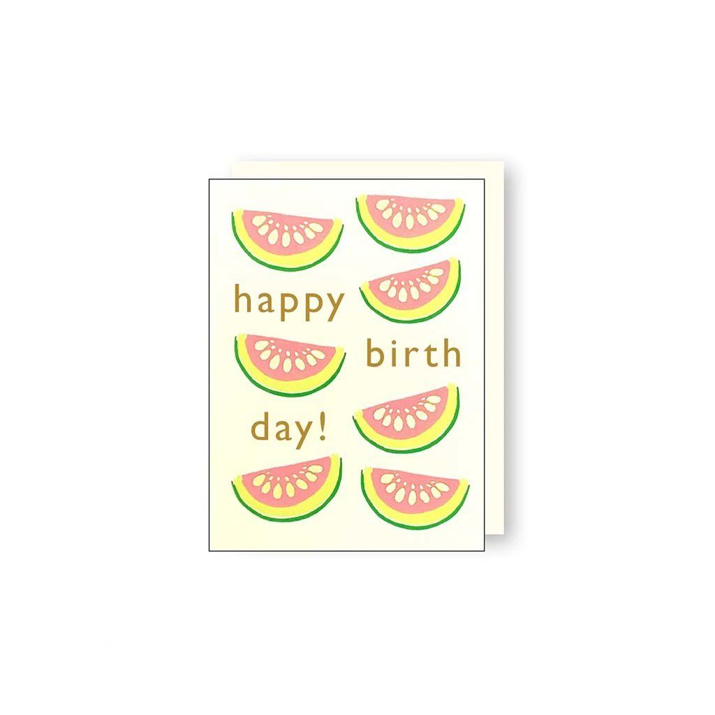 Watermelon Birthday Letterpress Enclosure Card