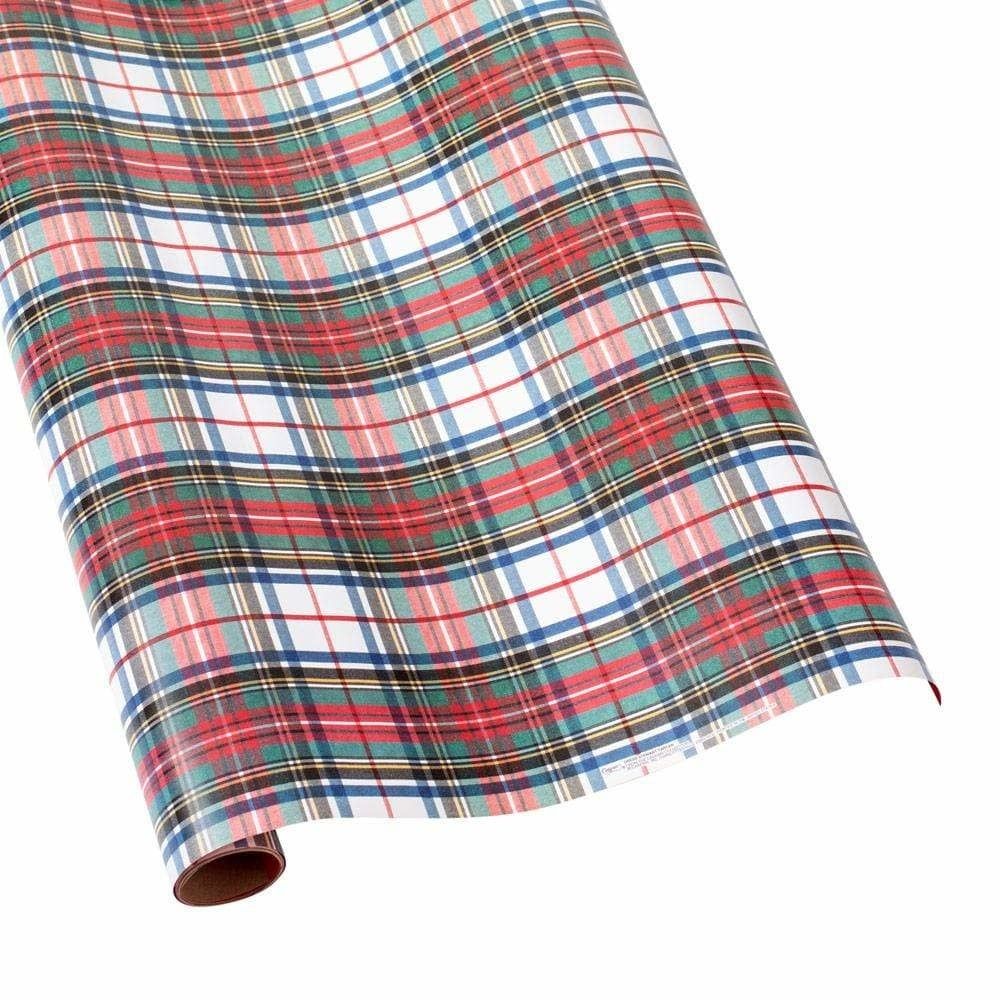 Stewart Tartan White Foil Wrap Roll