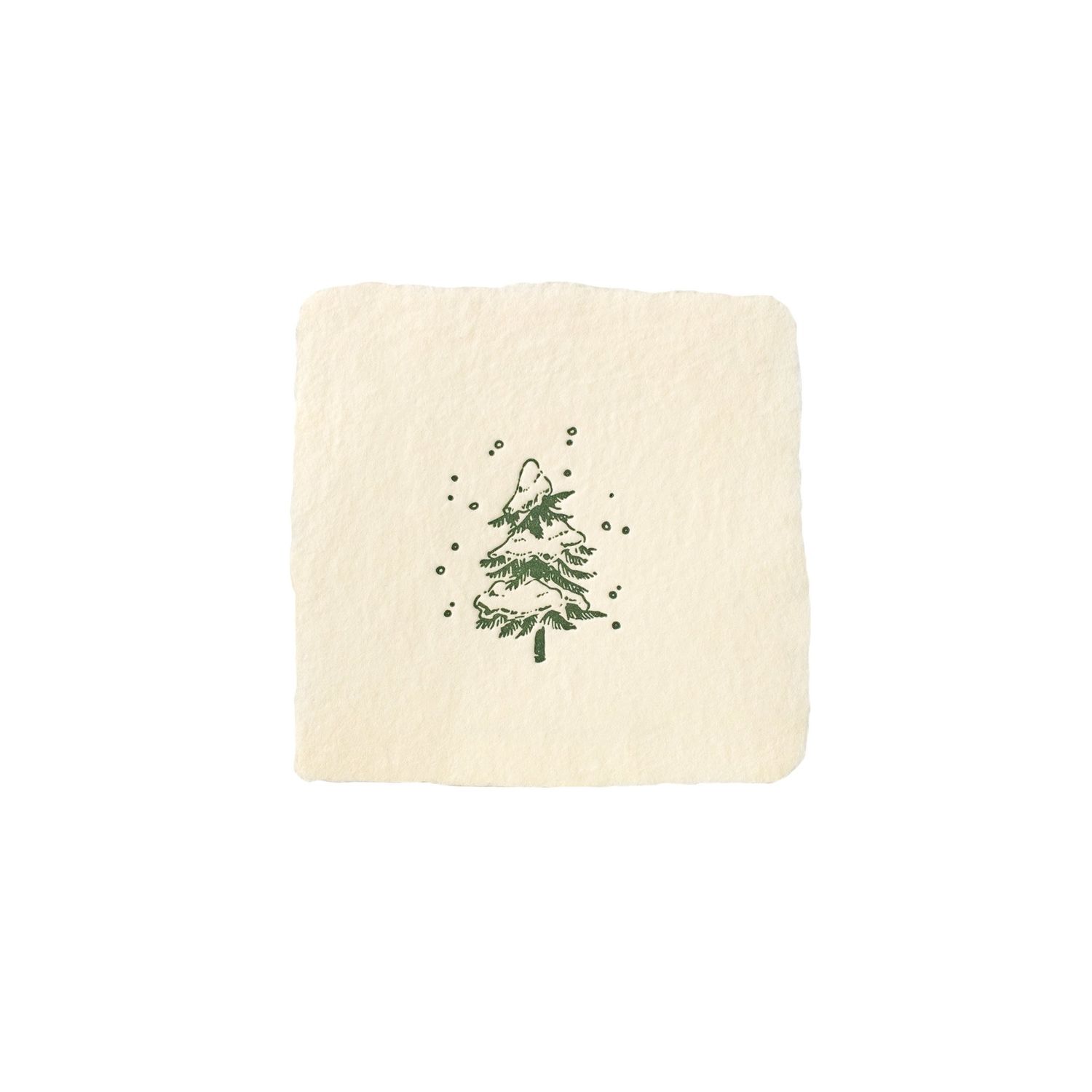 Snowy Pine Petite Charm Letterpress Enclosure