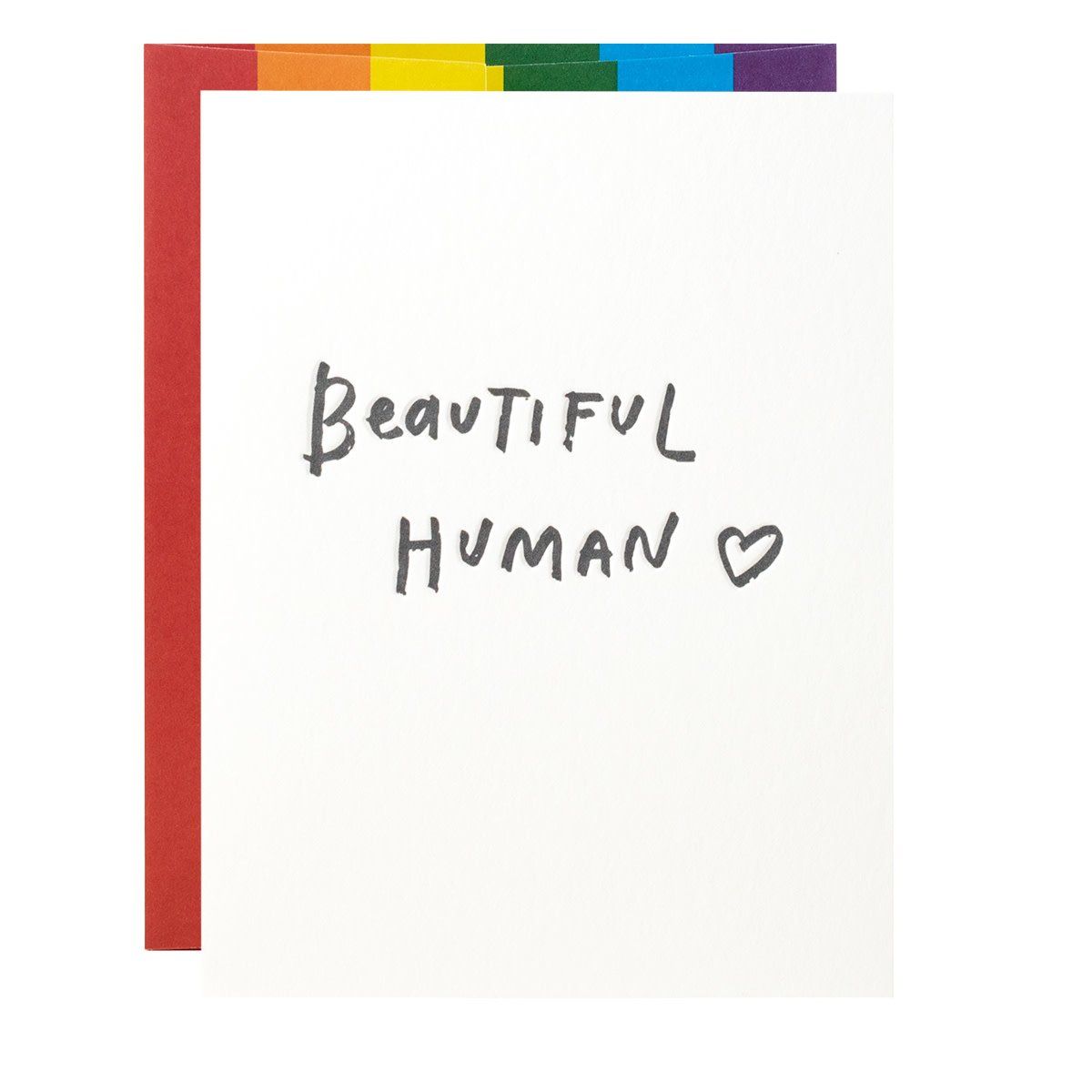 Beautiful Human Pride Letterpress Card