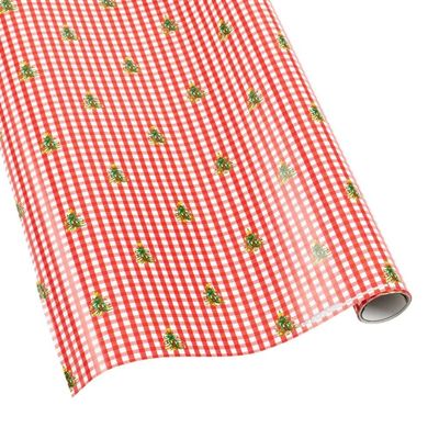 Christmas Tree Gingham Wrap Roll
