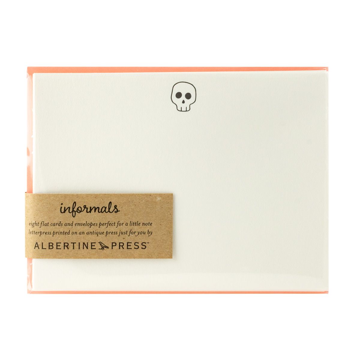 Skull Letterpress Notecard Set