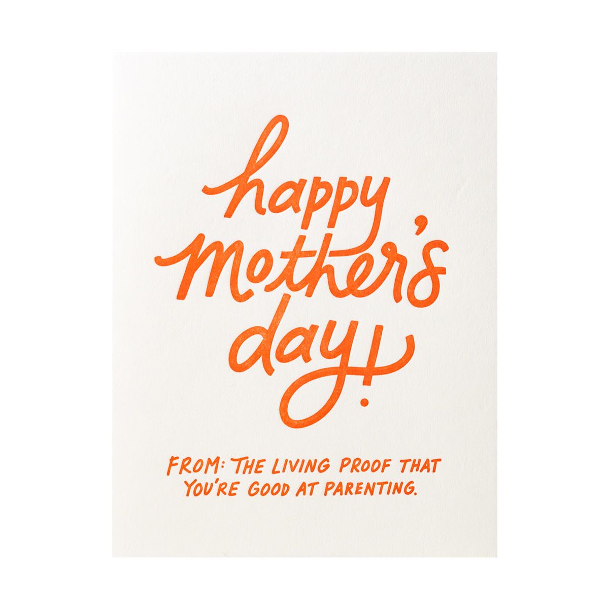 Mother&#39;s Day Living Proof Letterpress Card