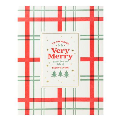 Tis The Plaid Season Letterpress Cards (box of 6)