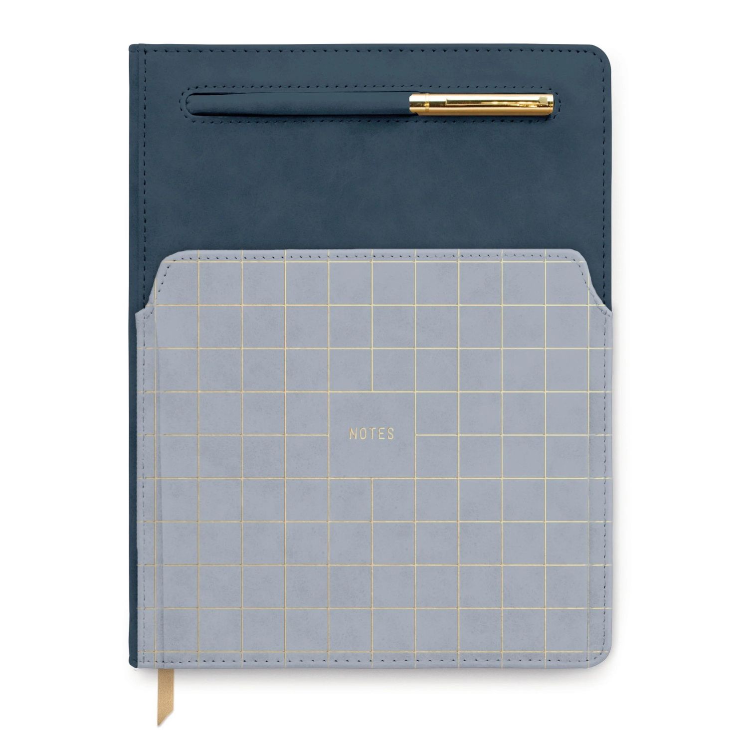 Blue Two Tone Undated Planner with Pen