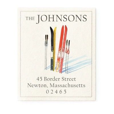 ski rest address label
