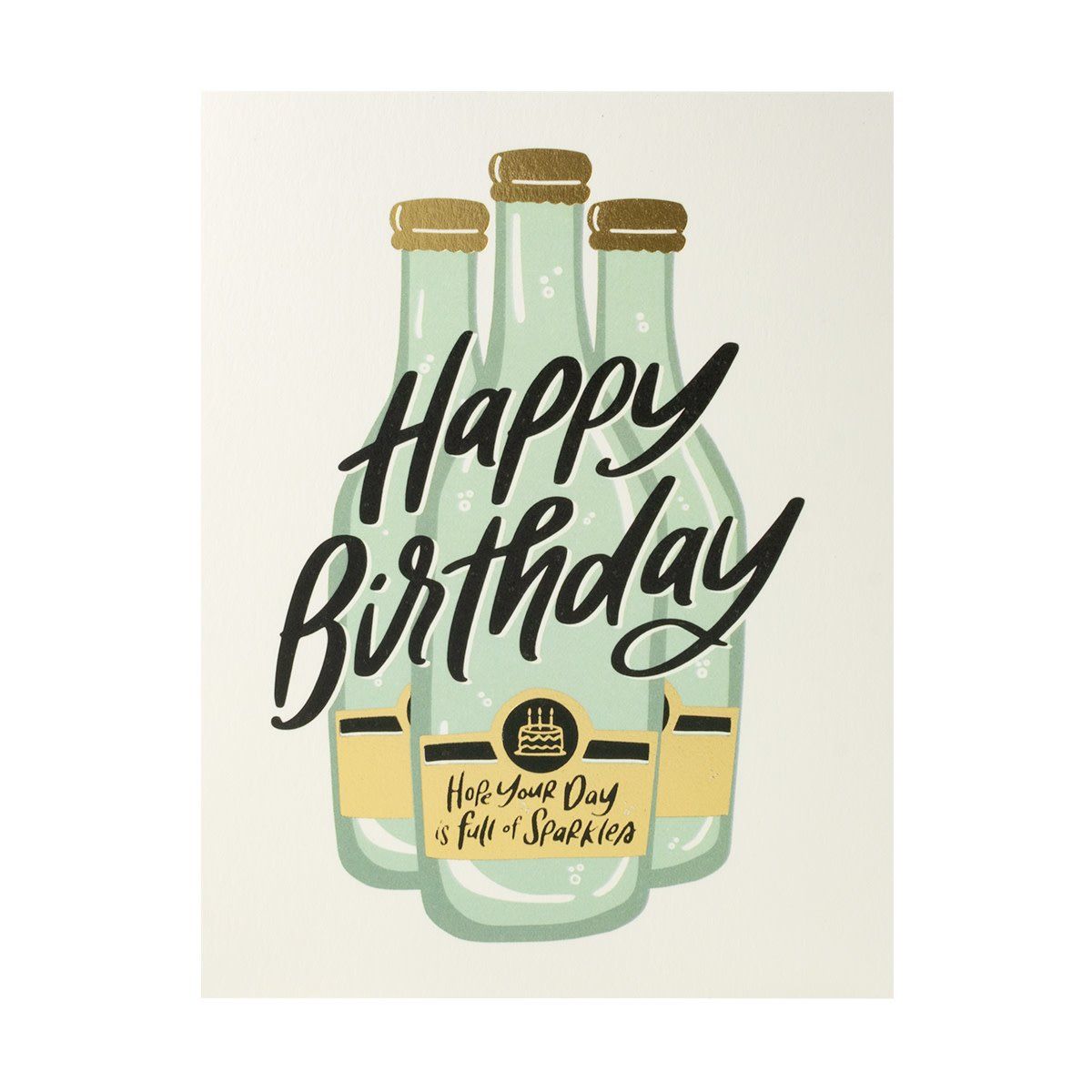 Sparkles Birthday Letterpress Card