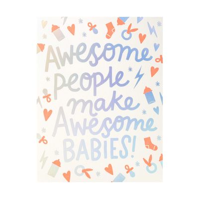 Awesome Babies Letterpress Card