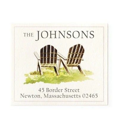 Adirondack address label