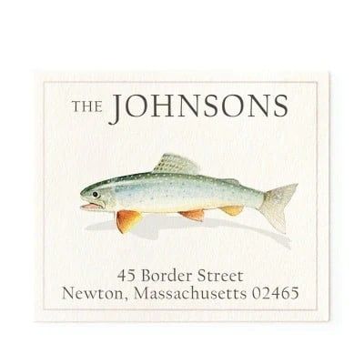 speckled trout address label
