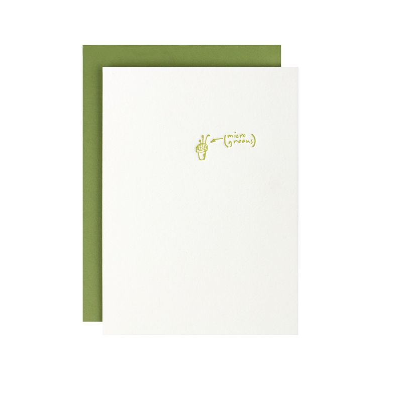 Microgreens Letterpress Card