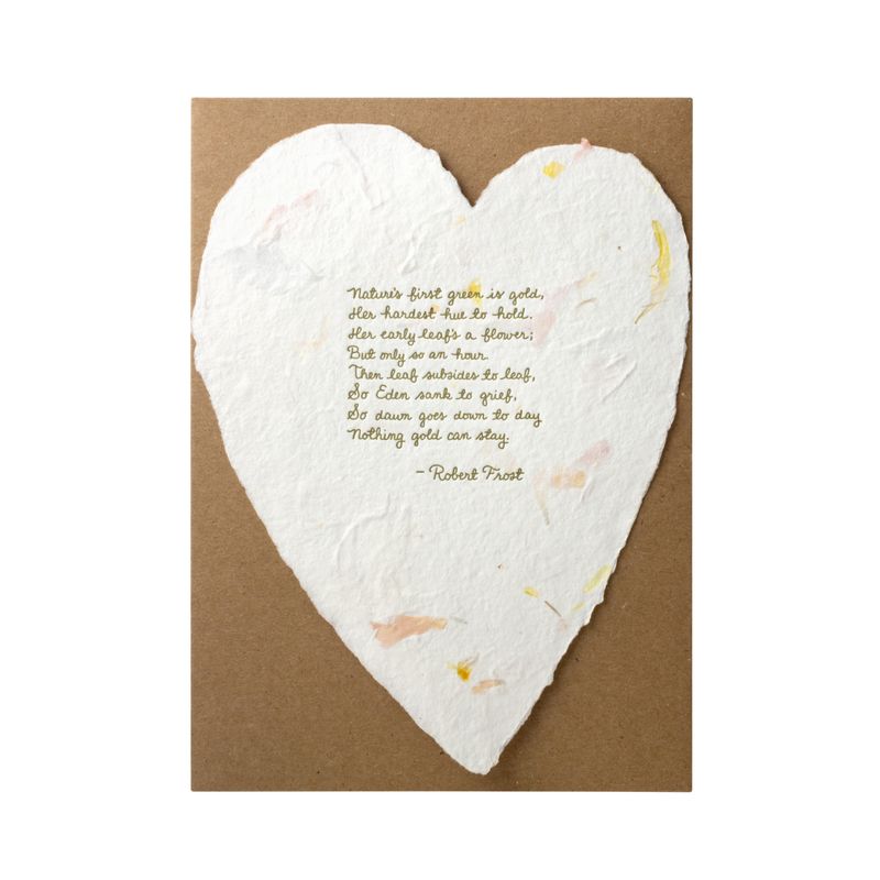 Robert Frost Floral Poem Letterpress Card