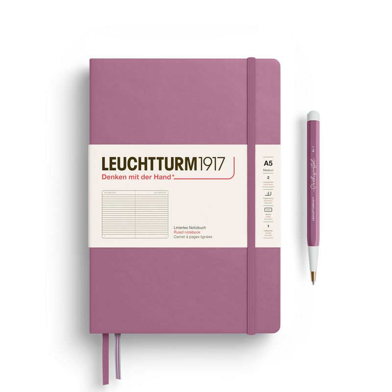 A5 Medium Hardcover Notebook Dusty Rose