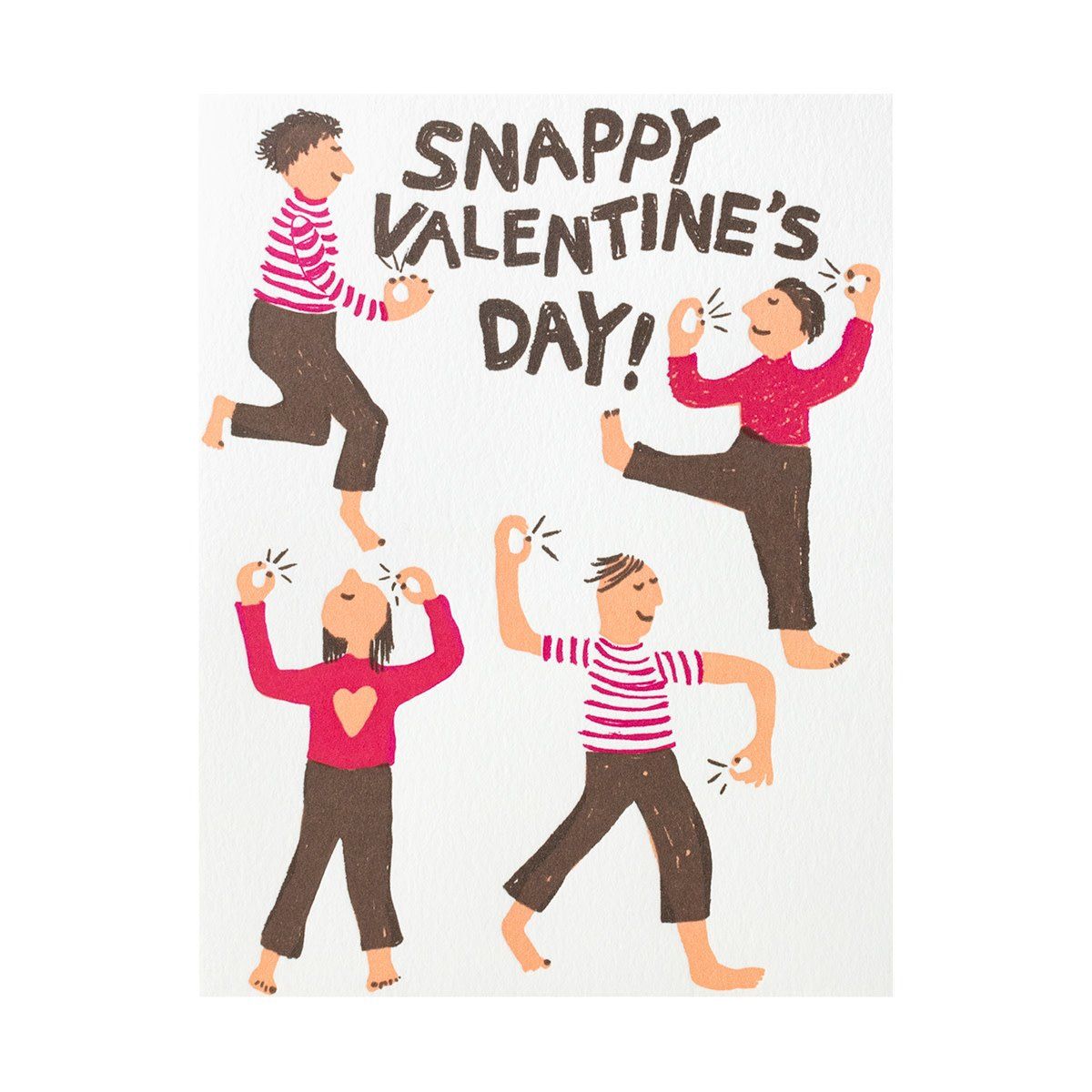 Snappy Valentine Letterpress Card