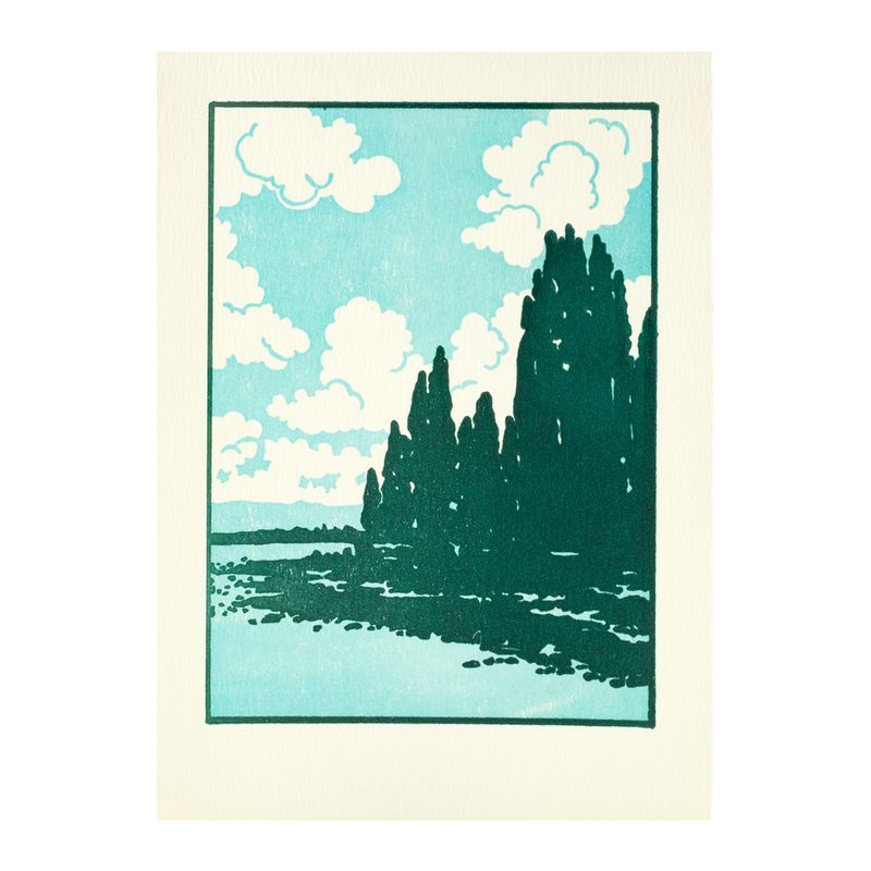Lake Clouds Letterpress Card
