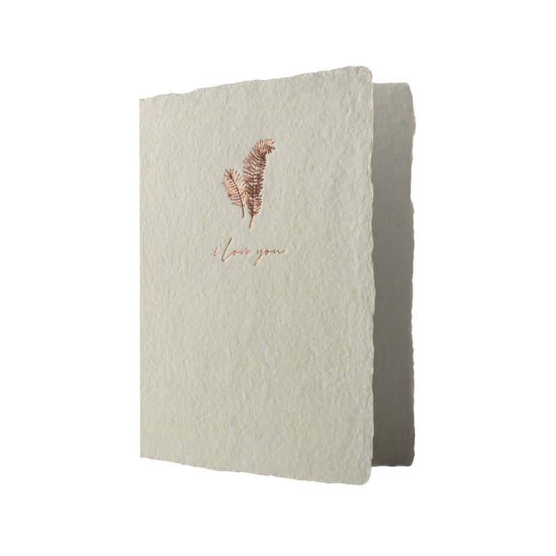 Ferns Love Prairie Rose Letterpress Card
