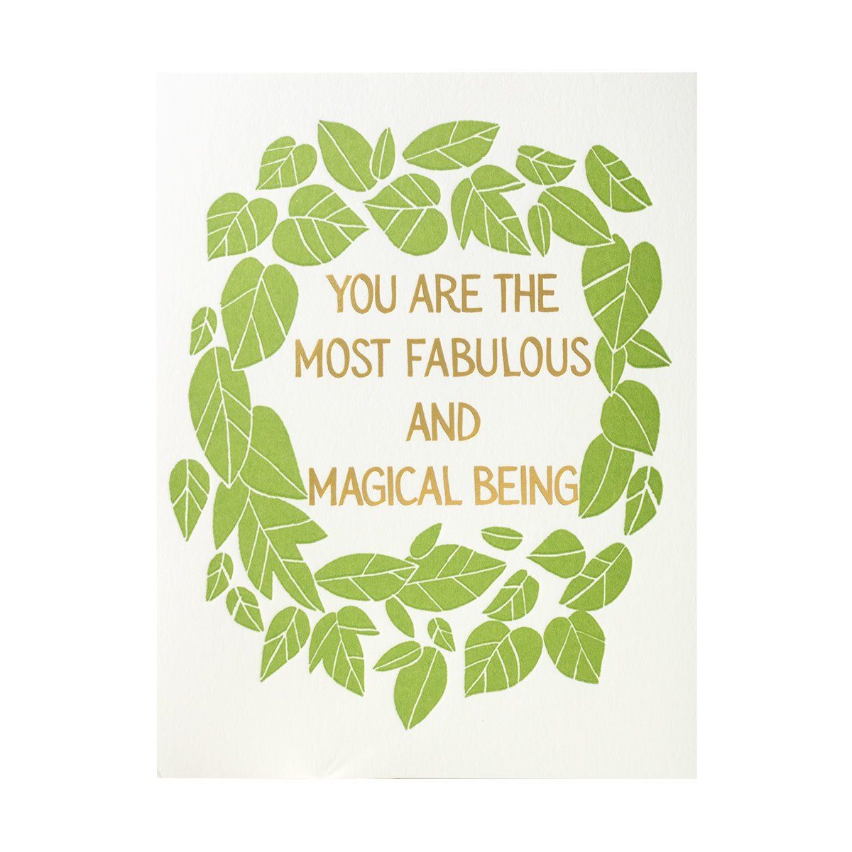 Fabulous &amp; Magical Letterpress Card