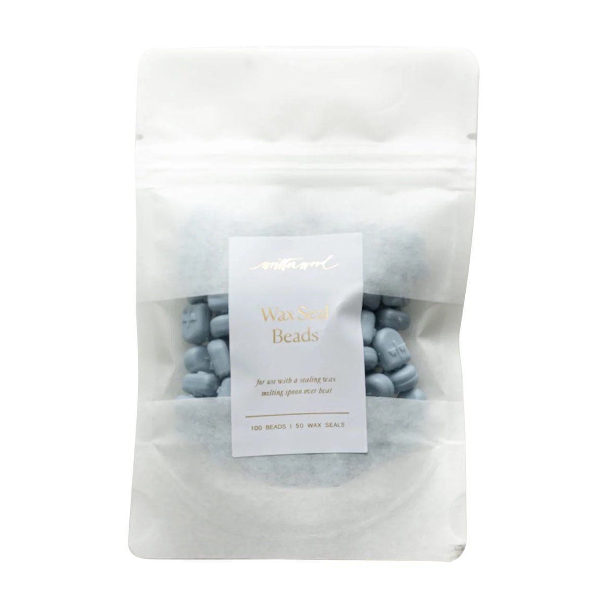 Dusty Blue Sealing Wax Beads Set of 100