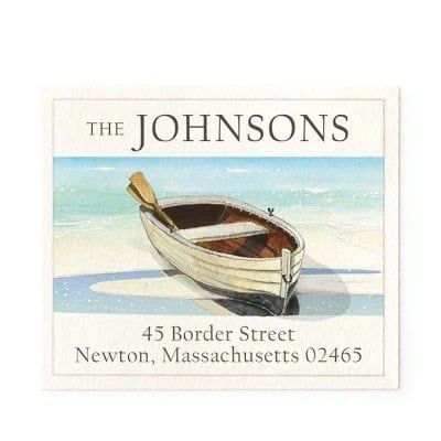 resting dinghy address label