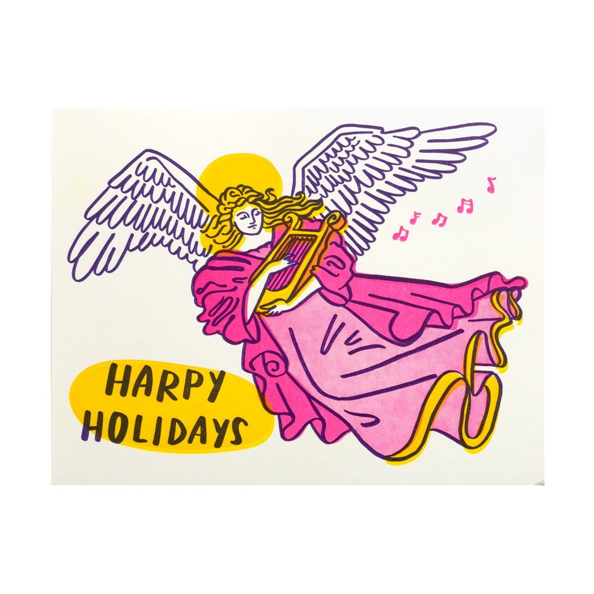 Harpy Holidays Letterpress Card