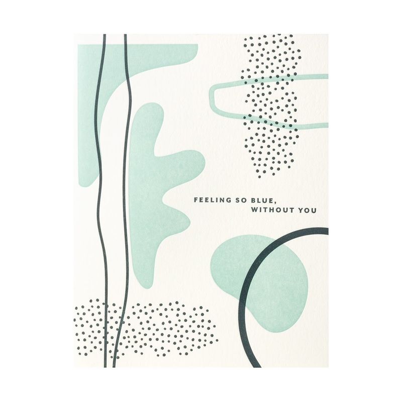 Feeling Blue Letterpress Card