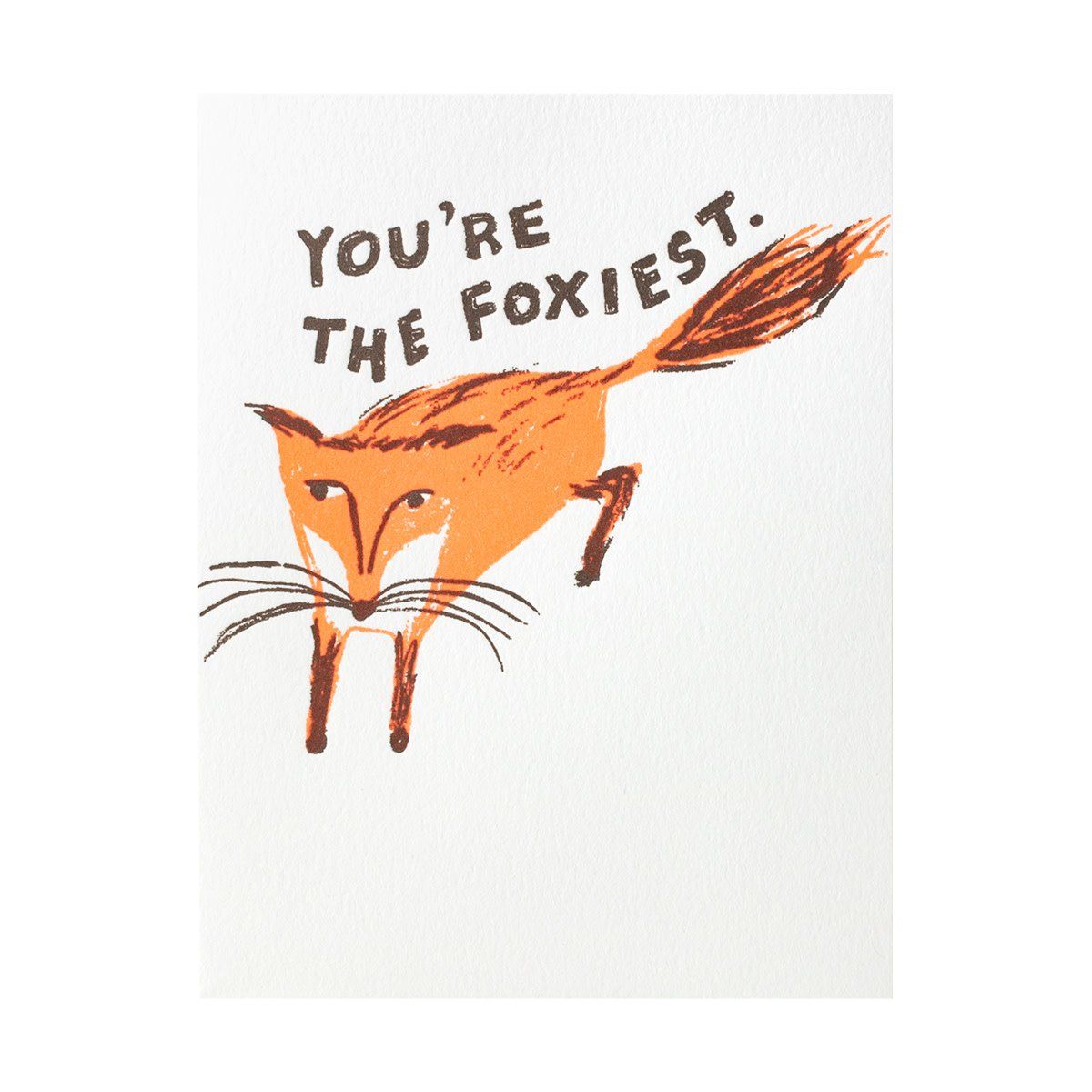 Foxiest Fox Letterpress Card