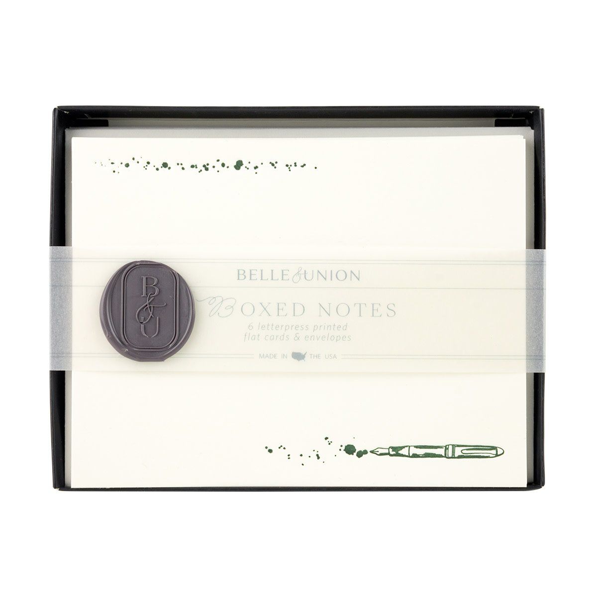 Fountain Pen Letterpress Boxed Notes (set of 6)