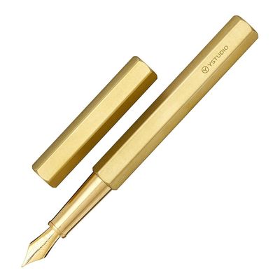 ystudio Classic Brass Fountain Pen Fine