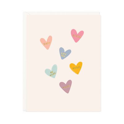 Conversation Hearts Card