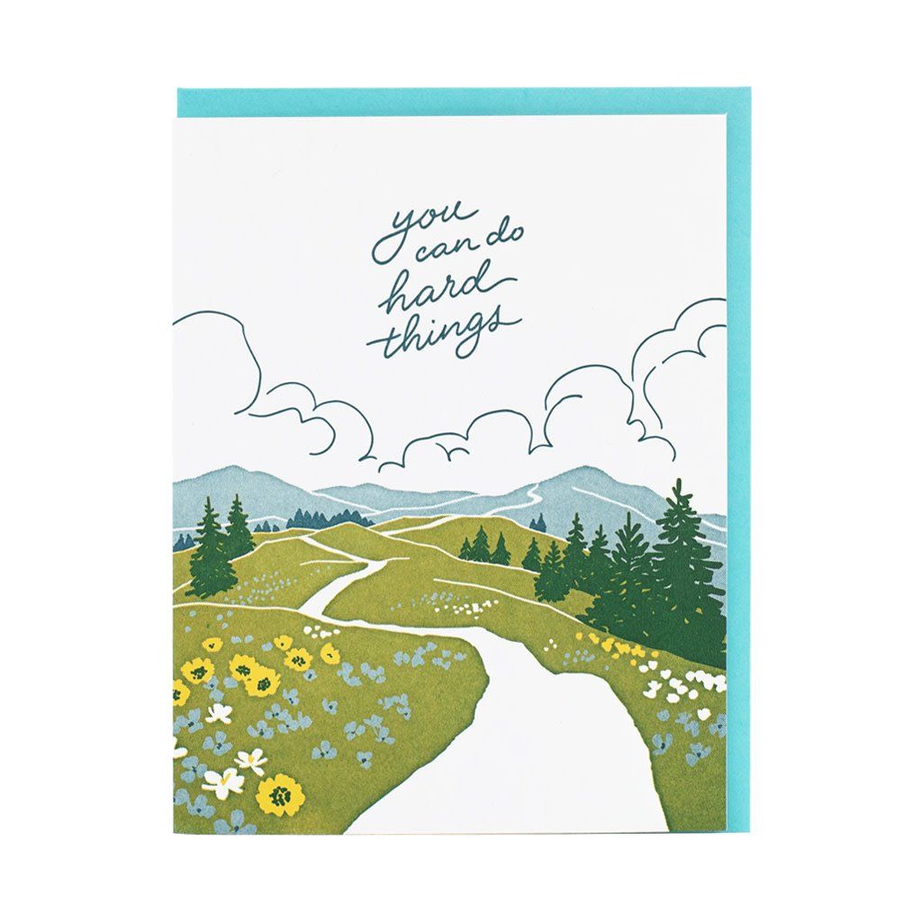 Mountain Trail Support Letterpress Card